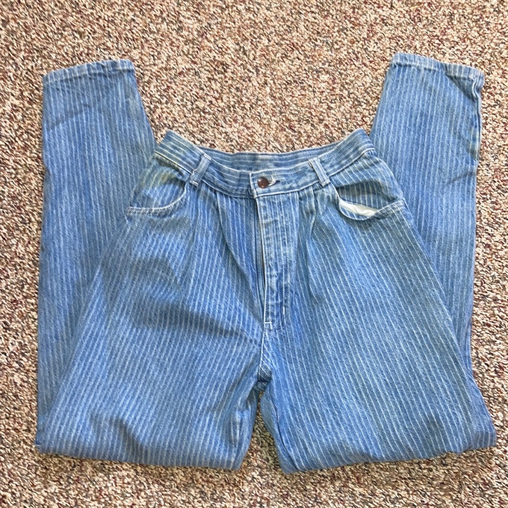 Vintage 80s Pinstripe Jeans